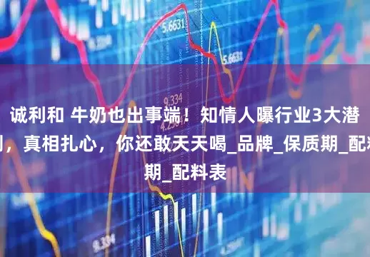 诚利和 牛奶也出事端！知情人曝行业3大潜规则，真相扎心，你还敢天天喝_品牌_保质期_配料表